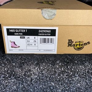 Dr.Martens pink coated glitter size 9 toddler